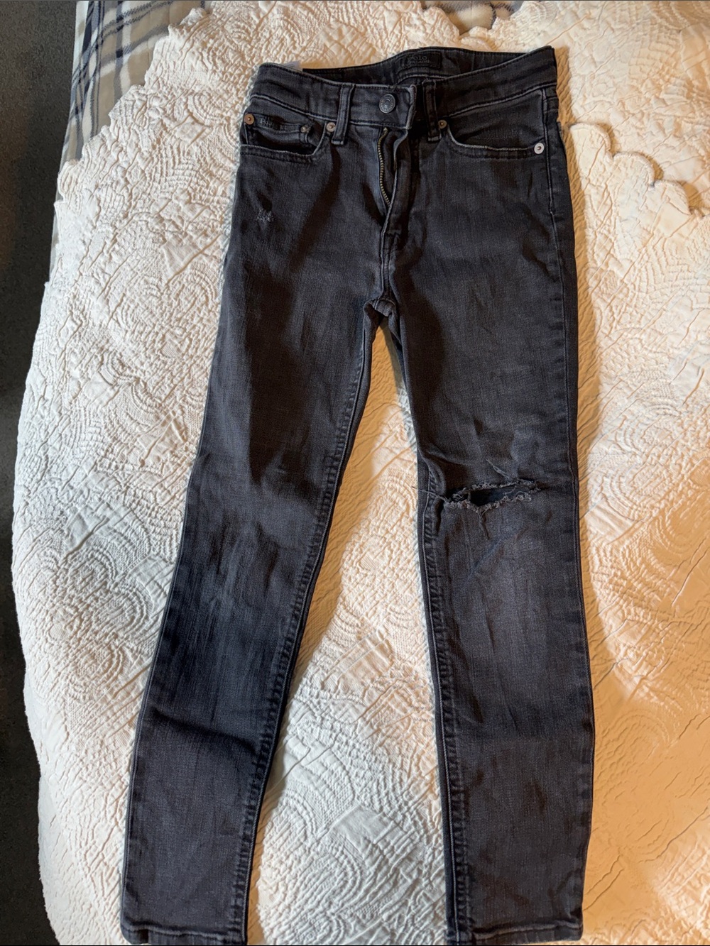 Polo by Ralph Lauren Black Skinny Jeans with Knee Distress